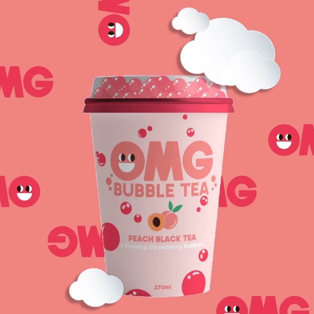 OMG Bubble tea Breskev/boba Jagoda