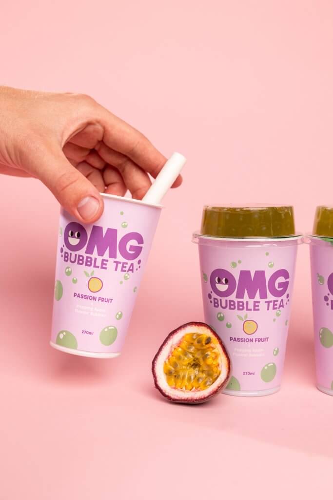 OMG Bubble tea Pasijonka/boba Zeleno jabolko